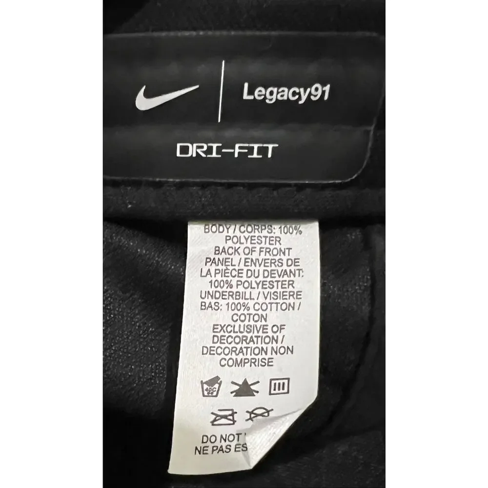 Nike Ole Miss Hat Black Legacy91 Swoosh Logo Red Side Embroidered Adjustable